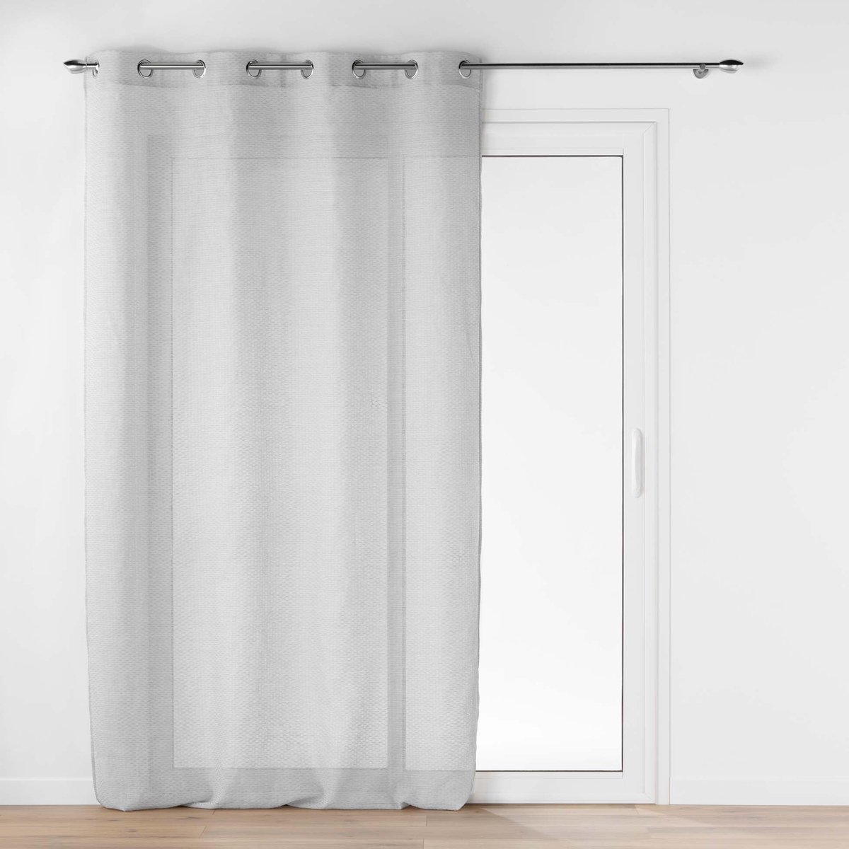 douceur d'intérieur, Gordijn met ogen, 140 x 240 cm, Ophelia grijs, jacquard-weefsel
