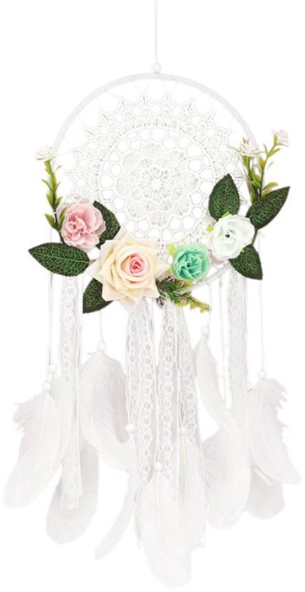 LISM-Zelfgemaakte dromenvangers en hangers, bloemendromenvangers, wanddecoraties, bruiloftsdecoraties, slaapkamerdecoraties