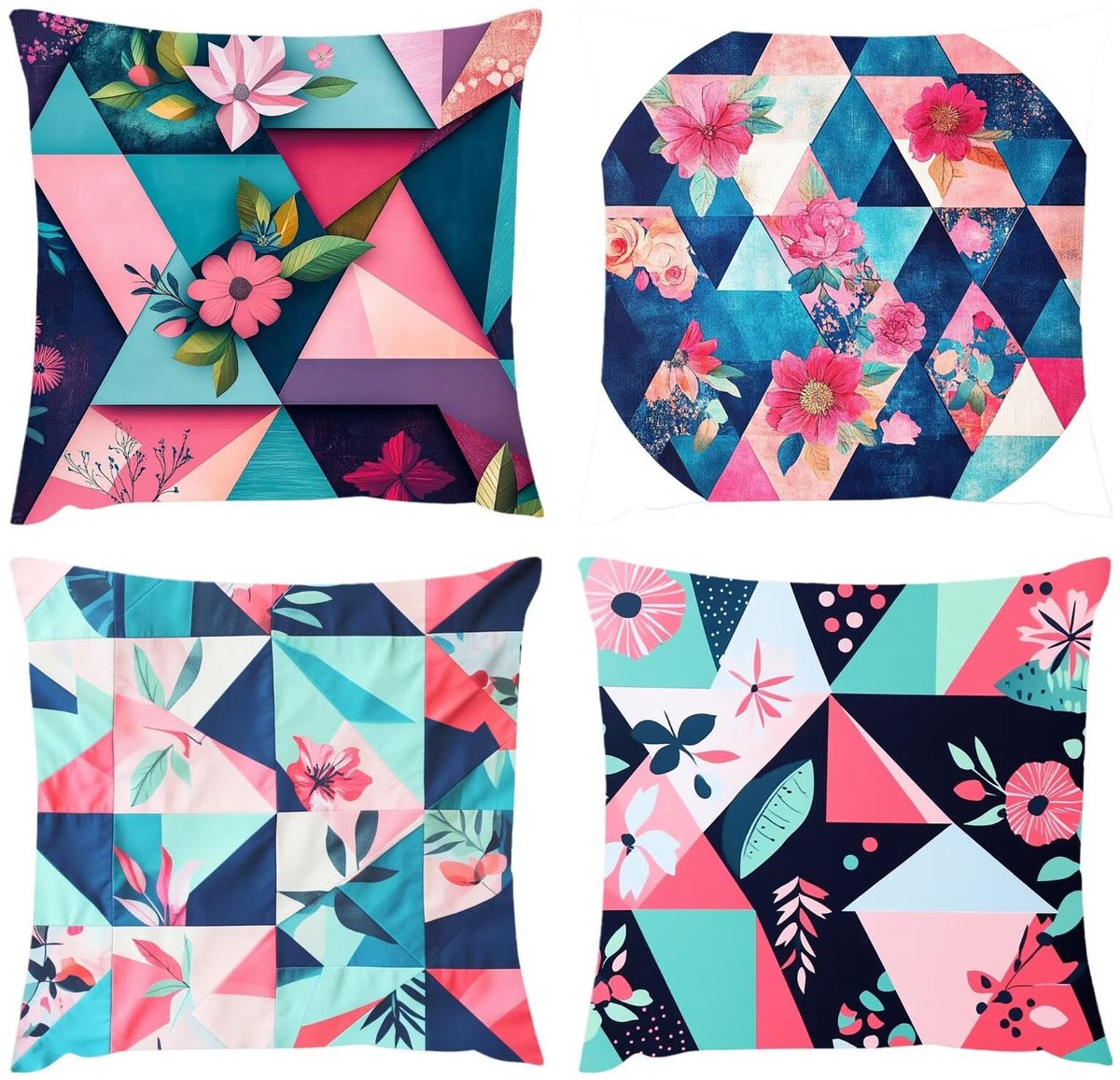 Kussenhoes, 50 x 50 cm, voor buiten, waterdicht, geometrisch kussen, decoratieve kussens van fluweel, behaaglijk, kussenslopen voor slaapkamer, bank, stoel, terras, tuin, woondecoratie, S1-90