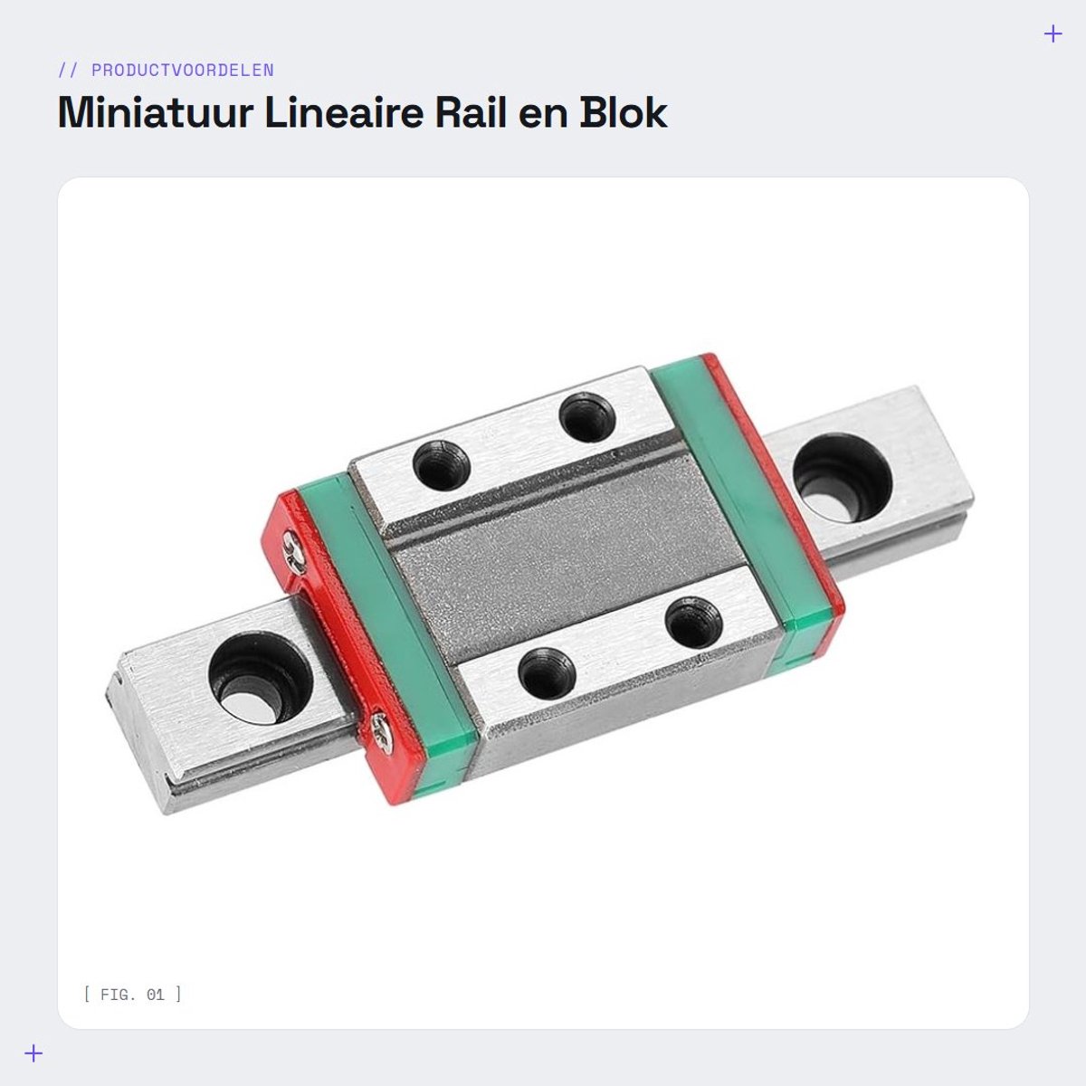 Dailygoods- Rail 9mm - Lineaire Gids - Bloc Coulissant - Hoge Precisie - Robuust Staal - Verstelbaar Smeersysteem - Lineaire Geleider