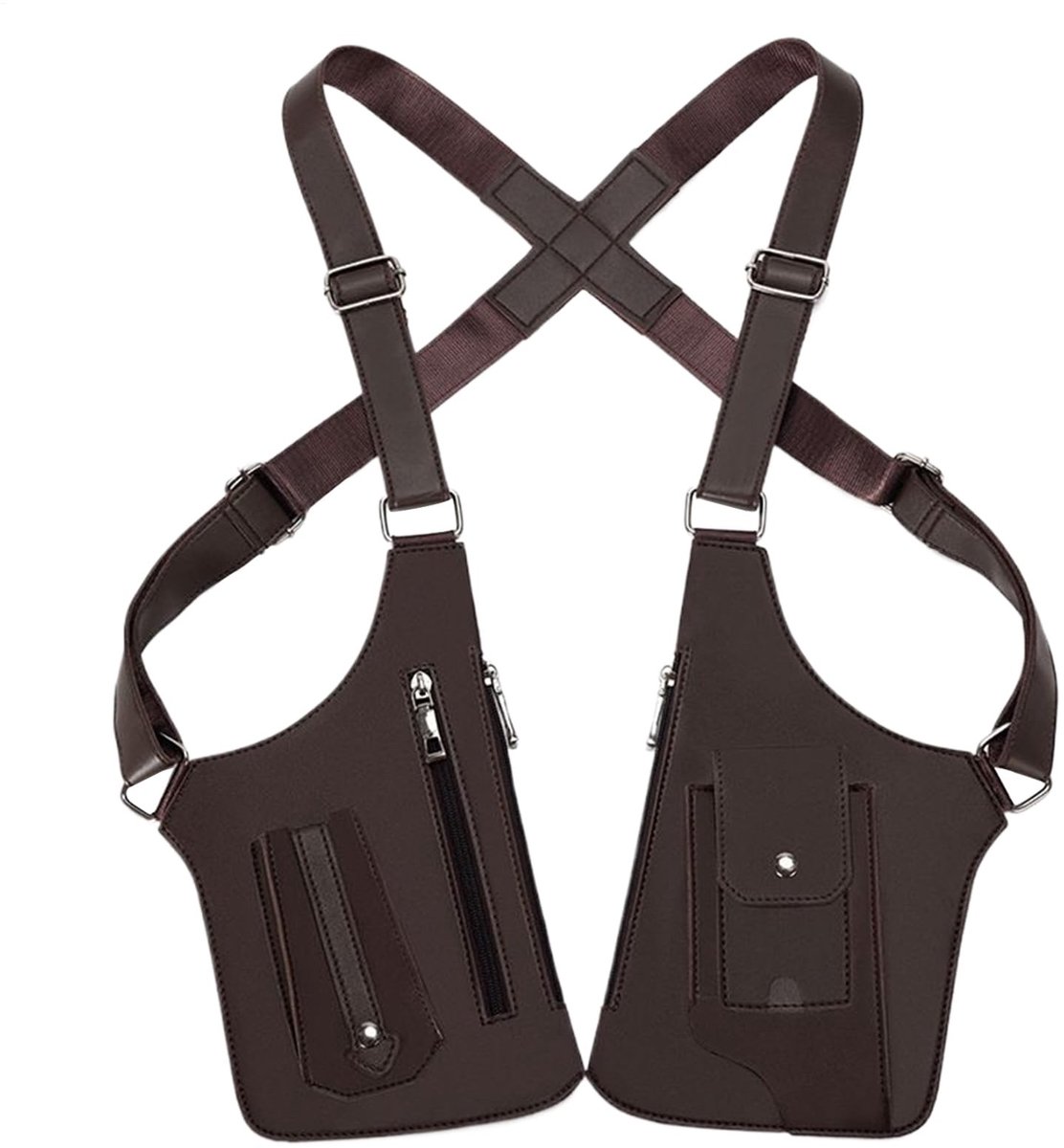 Dailygoods- Schoudertas Waterdicht - Oksel Schoudertas - Anti-diefstal - PU Leren Tas - Georganiseerde Opslag - Voor Heren en Vrouwen - Rugzak