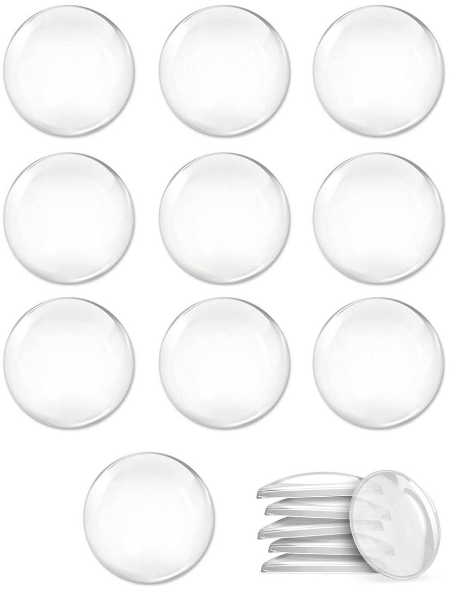 Dailygoods- Deurstoppers 10 Stuks - Transparante Rubber Deurstopper - Wandbescherming - Schokabsorberend - Geluidsdemping - Voor Houten/Tegels/Glas