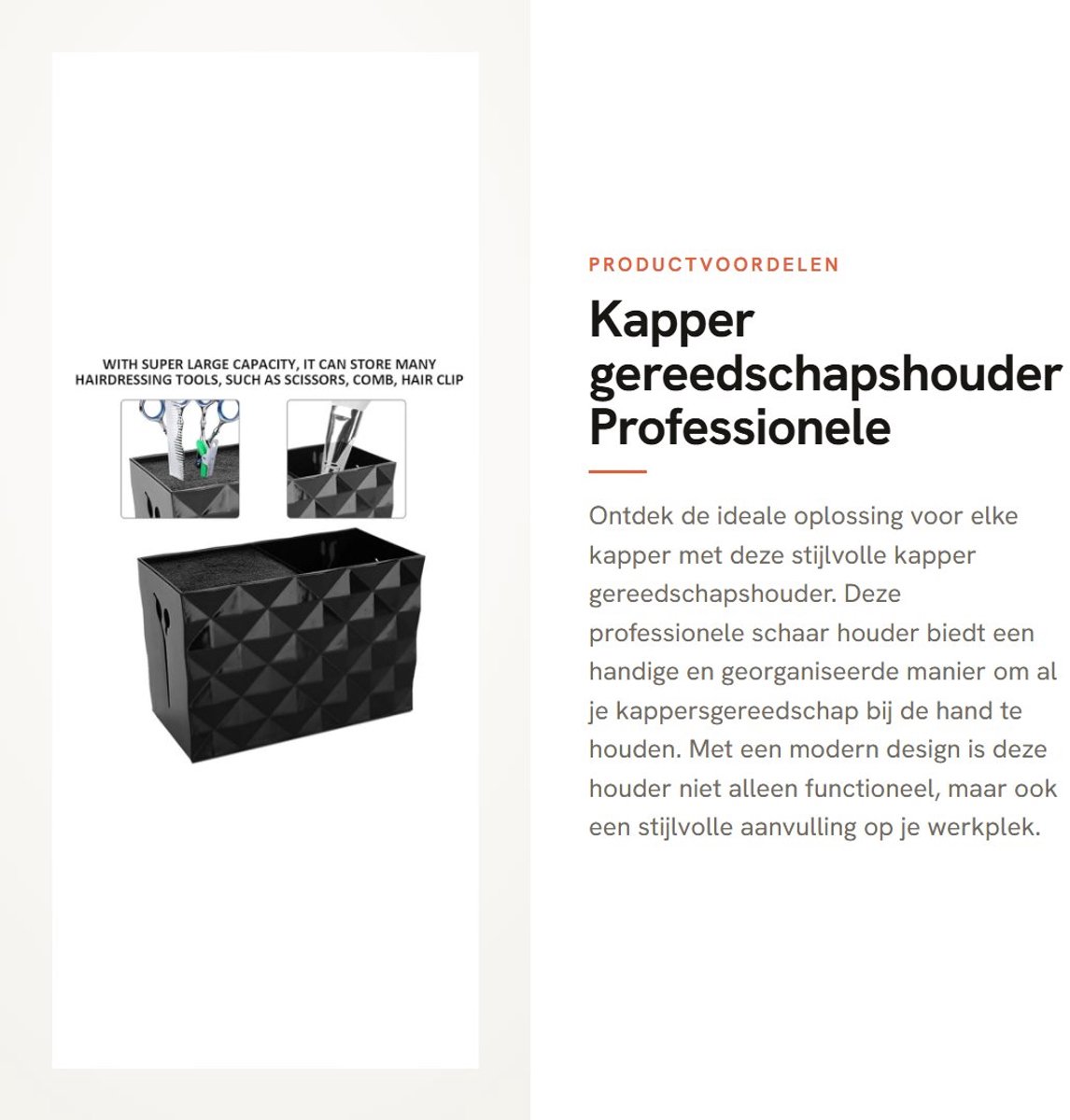 Dailygoods- Gereedschapshouder Professioneel - Kappers Schaar Houder - Snijstandaard - Organisator - Desktop Bureau - Ruimtebesparend Ontwerp - Kappersorganizer