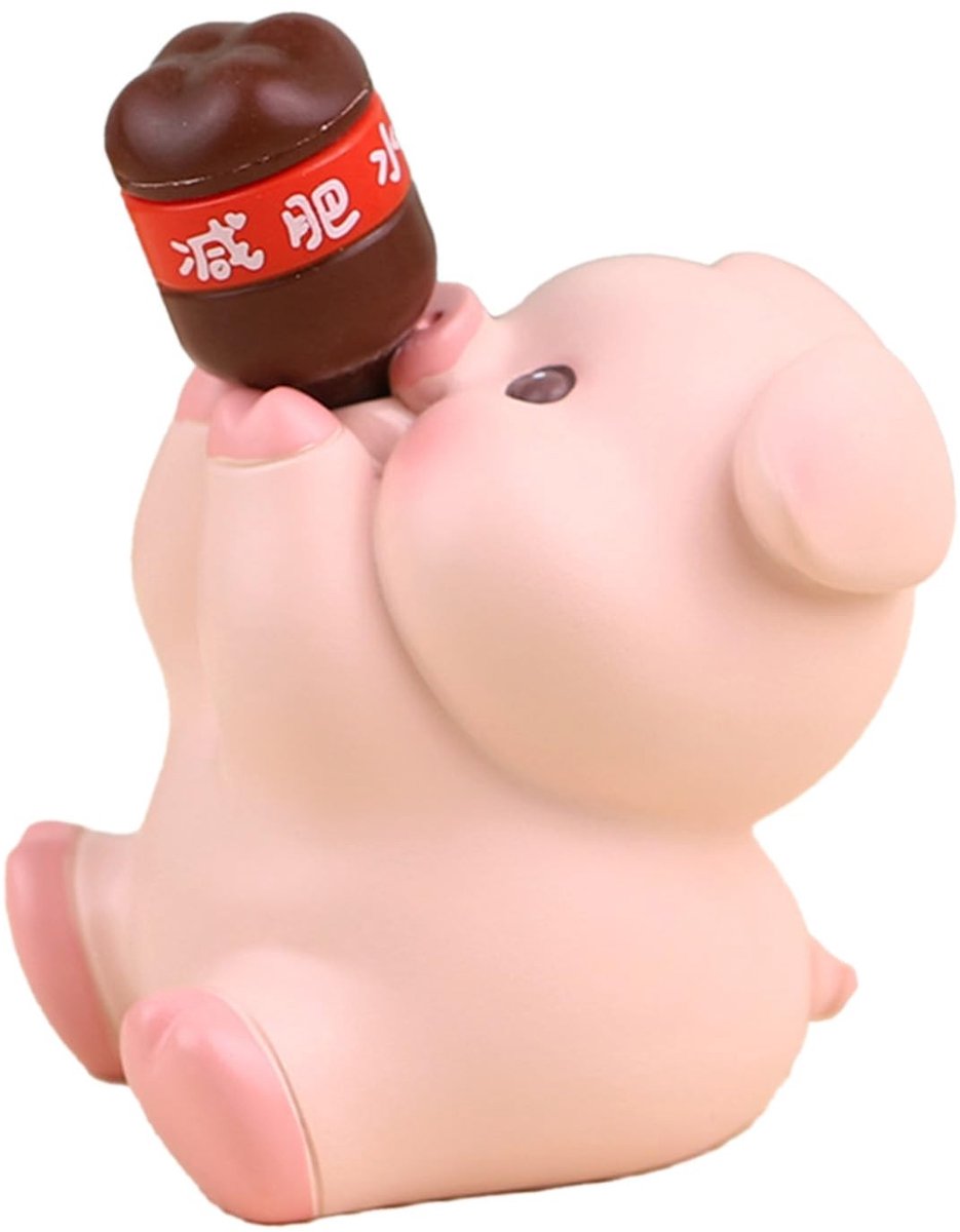 Dailygoods - Schattig Dierenbeeldje voor Bureau Decoratie (Varken)