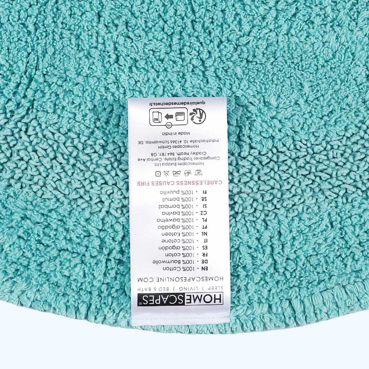 ronde badkamermat, luxe 1600gsm extra zacht 100% katoen, omkeerbare badmat antislip, wasbaar, super absorberend, sneldrogend, aqua ronde badkamerkleed, 80cm