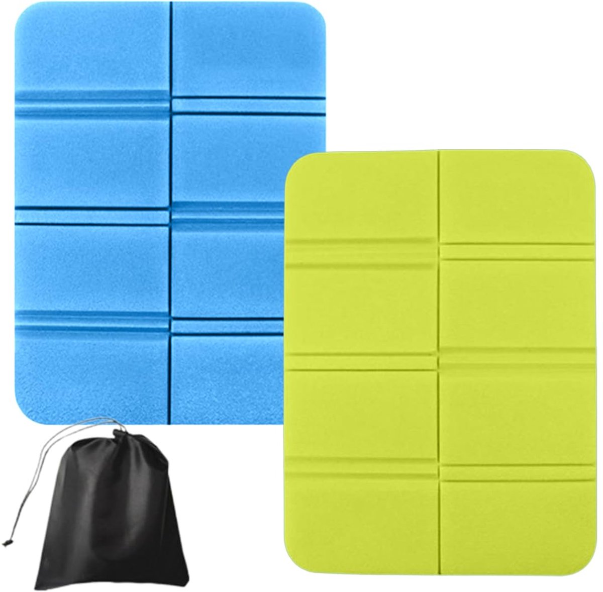 kussen voor buiten, thermo-comfortkussen, waterdicht en weerbestendig, inclusief draagtas, ultralicht en compact, 2 stuks