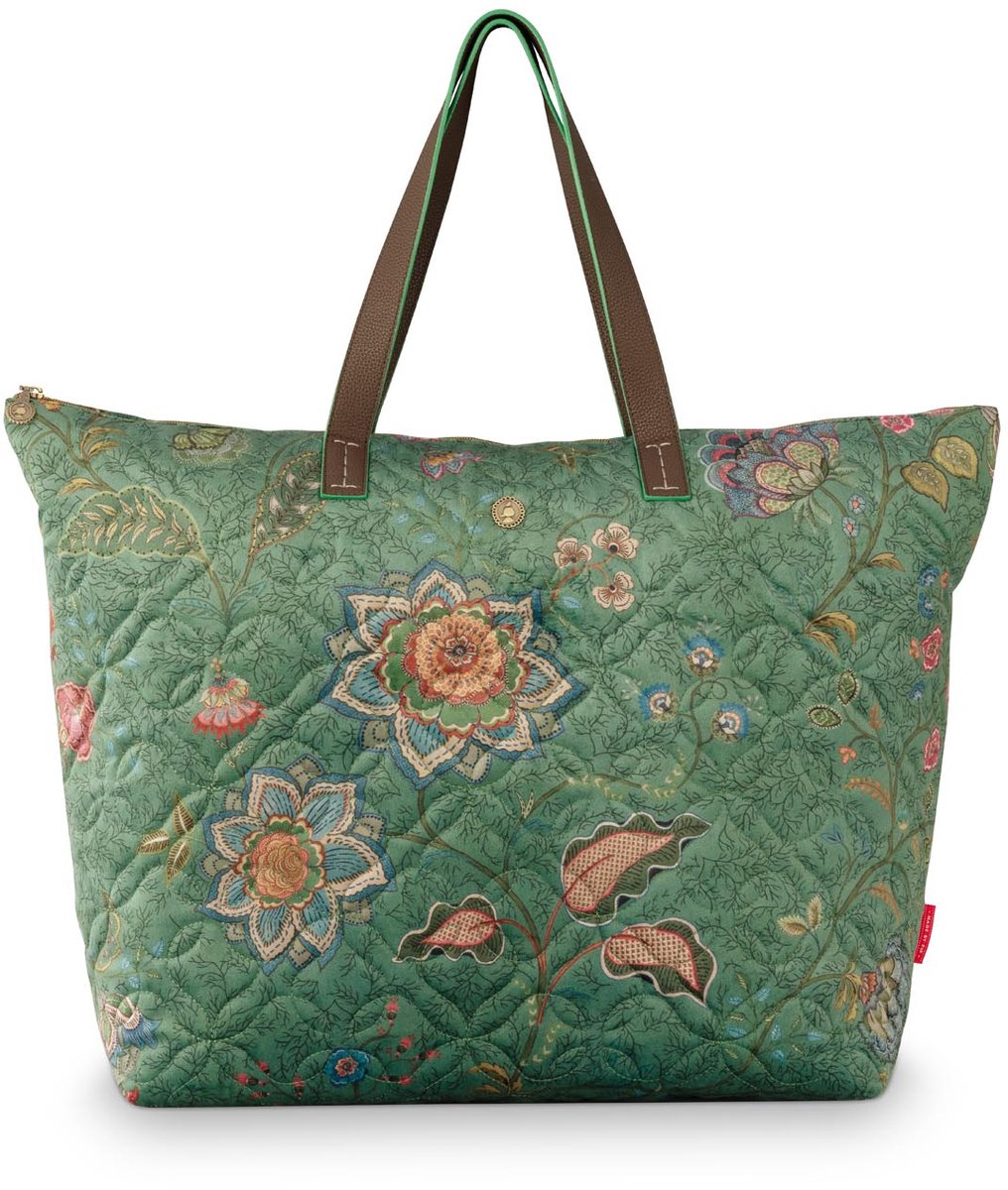 Pip Studio - Tote Bag - Tilda Large Mumbai Morning - Groen - 66x20x44cm