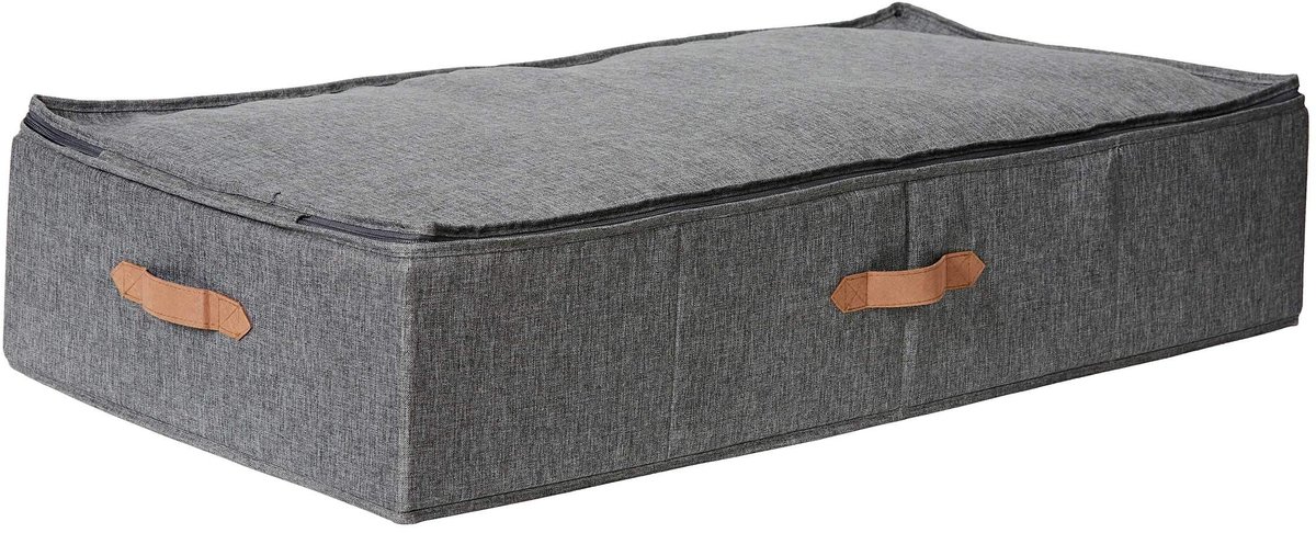 IT STORE IT - Premium - Commode onder Bed - Beddengoed opslag van hoogwaardig stof - Extra stabiel - Grijs - 90x45x18 cm | Onderbed opbergdoos van stof met ritssluiting, wanden versterkt met kart