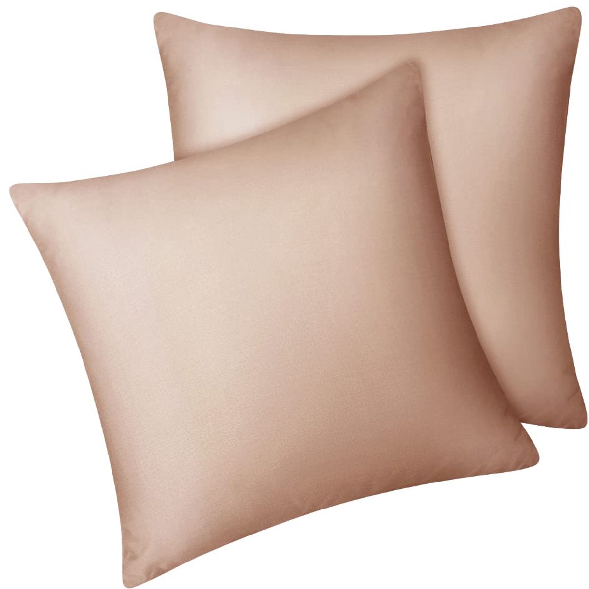 Lyocell set van 2 Bamboe kussensloop Bamboe Vezels Kussensloop Zijdezacht verkoelend ademend met verborgen ritssluiting, herfstoranje, 65x65cm
