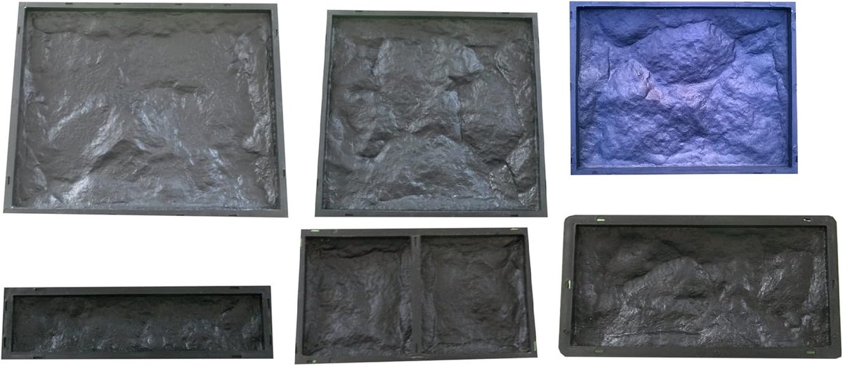 6 PCS Betonmallen, wanddecoratie, KIT wanddecoratie, herbruikbaar, multifunctioneel, giet, voor zelfassemblage