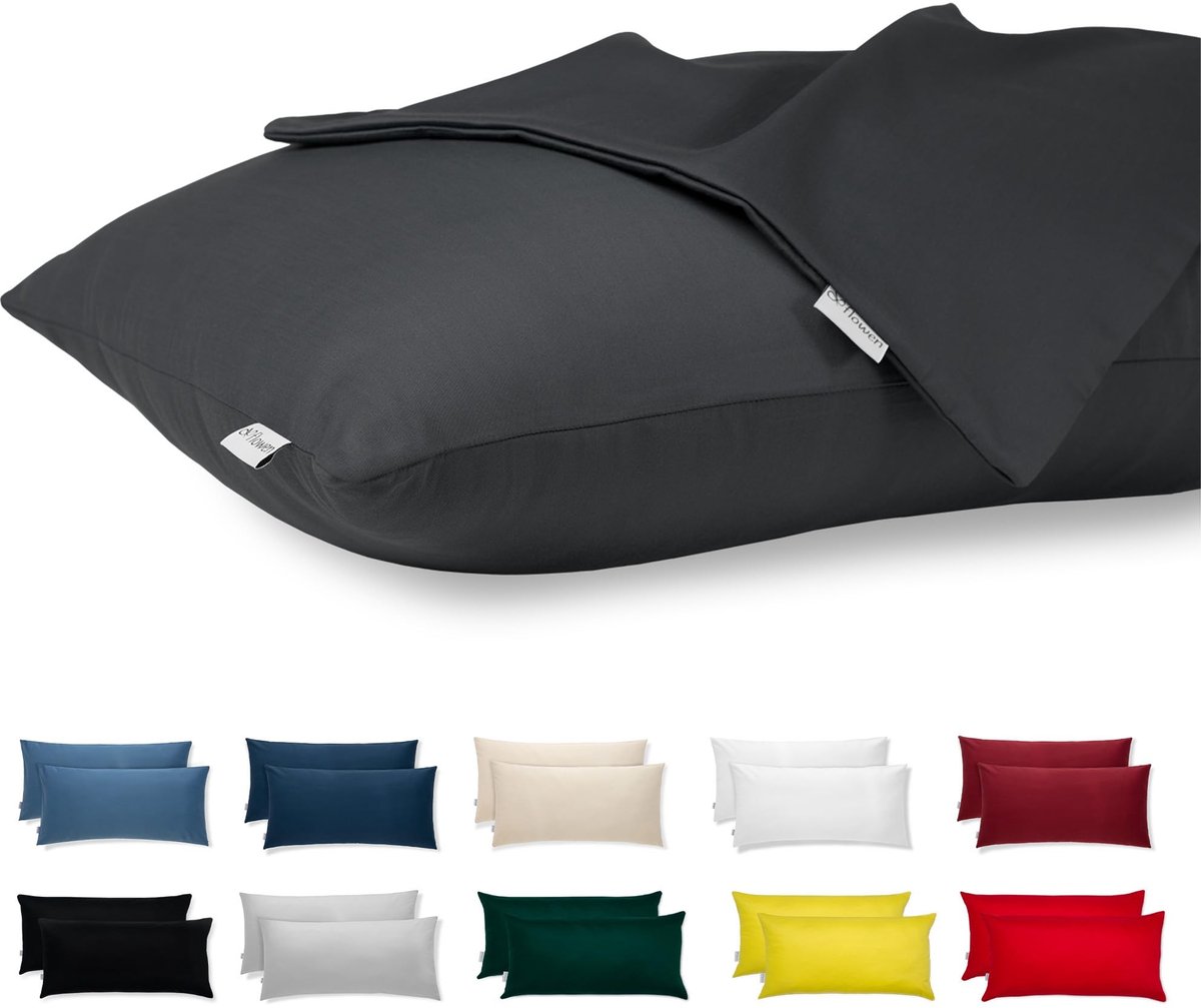 Dailygoods- Kussensloop Set van 2 - 30x50 cm 100% Jersey Katoen - Ademend - Hypoallergeen - Met Ritssluiting - Kreukbestendig - OEKO-TEX - Kussenhoes