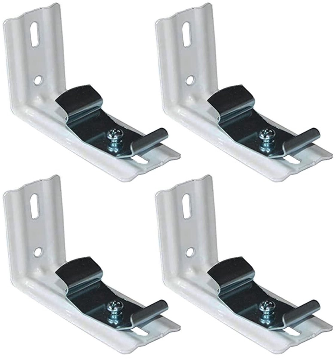 Dailygoods- Rolluikbeugel 4-delig - Metalen Rolluikhouder L-vormig - Montageclips voor Ramen/Deuren - Geschikt voor 38mm - Afmetingen 76,20mm x 28,57mm x 44,45mm - Jaloeziebeugel