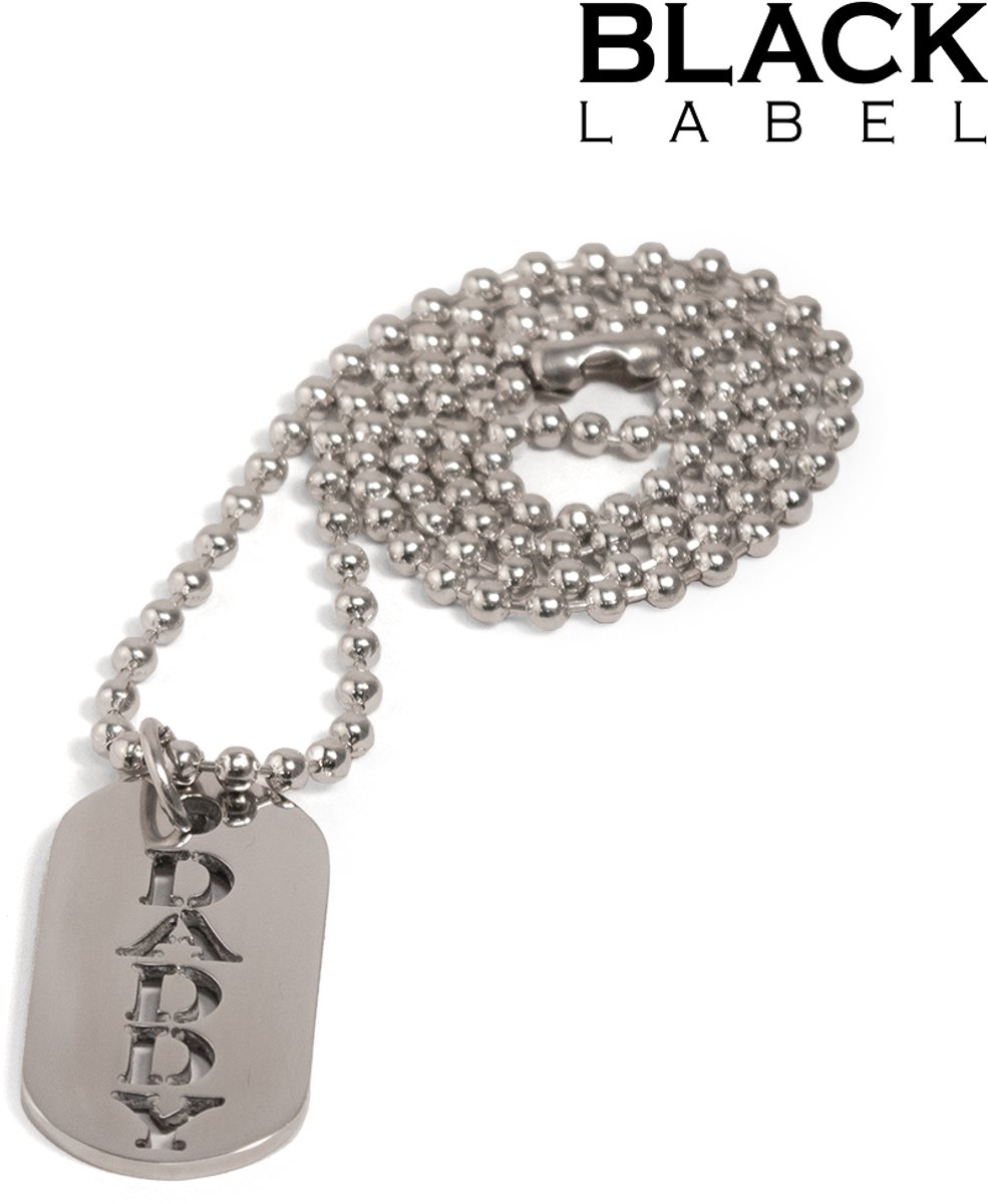 Black Label - DADDY Kink Fetish Dogtag - Sexy en trots - Rvs ketting