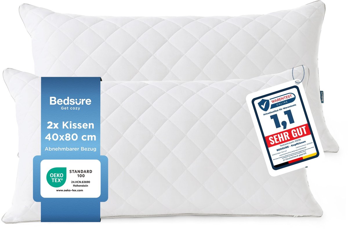 SolidKeus - Set van 2 Kussens 40 x 80 cm