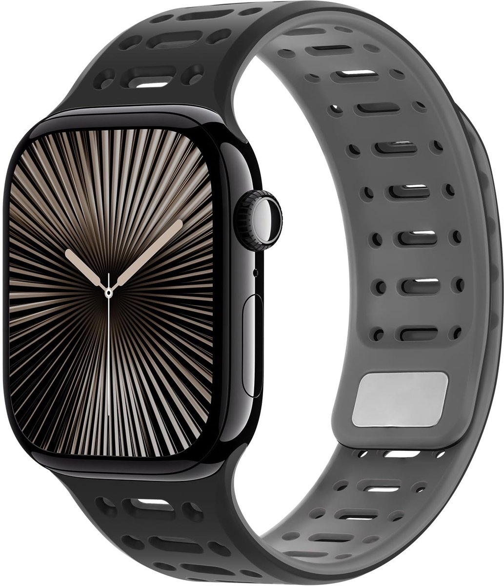 SolidKeus - Ademend Siliconen Band voor Apple Watch 38mm-49mm