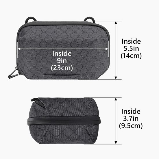 Elite Hoofdtelefoon Pouch compatibel met Bose QC Ultra, JBL Tour ONE M3, Sony WH-1000XM6 en meer, Soft Shell vervangende beschermende reisdraagtas met kabelopslag (donkergrijs) van elite — afbeelding 4