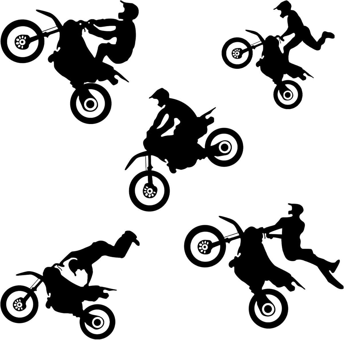 Stickers voor muur, Motocross Stickers Motorfiets Muur Decor, Fiets Decor Muurstickers Dirt Bike Decor voor Jongens Kamer Dirtbike Sticker Blad Behang Motocross Slaapkamer Decor