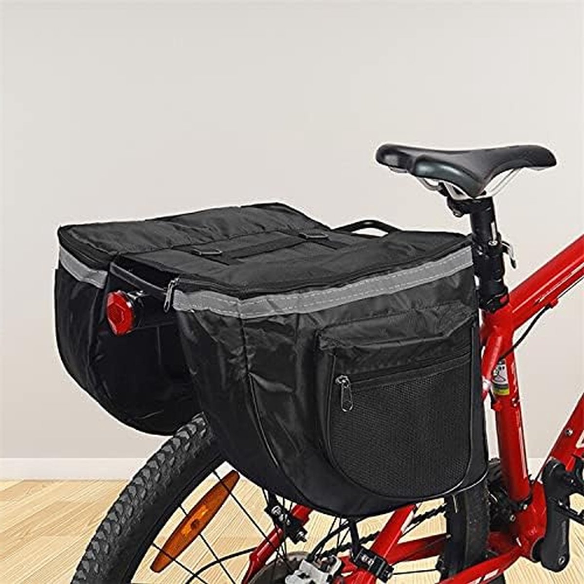 Fietszadel Tas - Fietstas Bagage - Veilig Vervoer - Waterdicht Ontwerp - 25L Capaciteit - Zwart