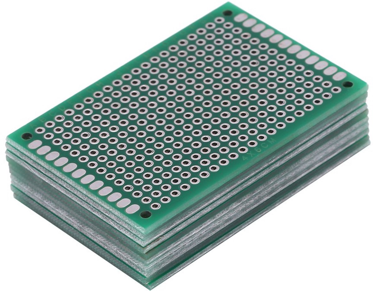 10 stuks dubbelzijdige prototyping printplaten, universele elektronische componenten voor solderen, DIY, 4 x 6 cm