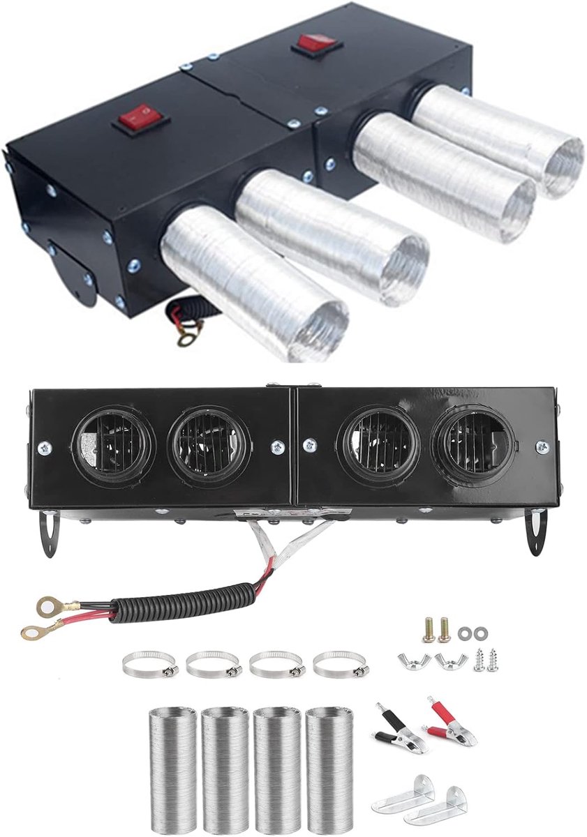 Heater Defogger Auto 4 Gat Verwarming Fan Defroster Defogger 800W 12V