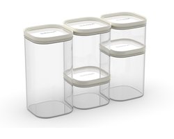 Safecourt Kitchen - Glass Storage Jars - Borosilicaatglas - Luchtdicht - Set van 5