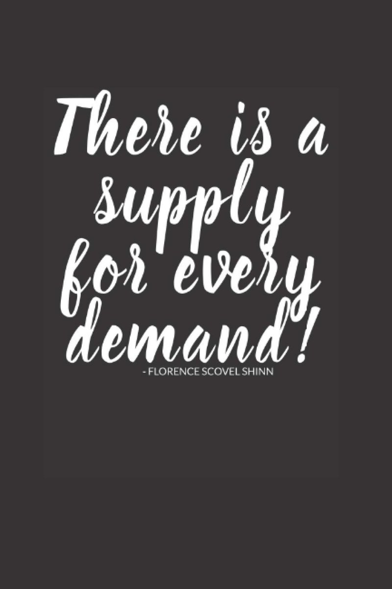 Is A Supply For Every Demand Blank Lined Notebook Journal: Florence Scovel Shinn Quote Blank Diary