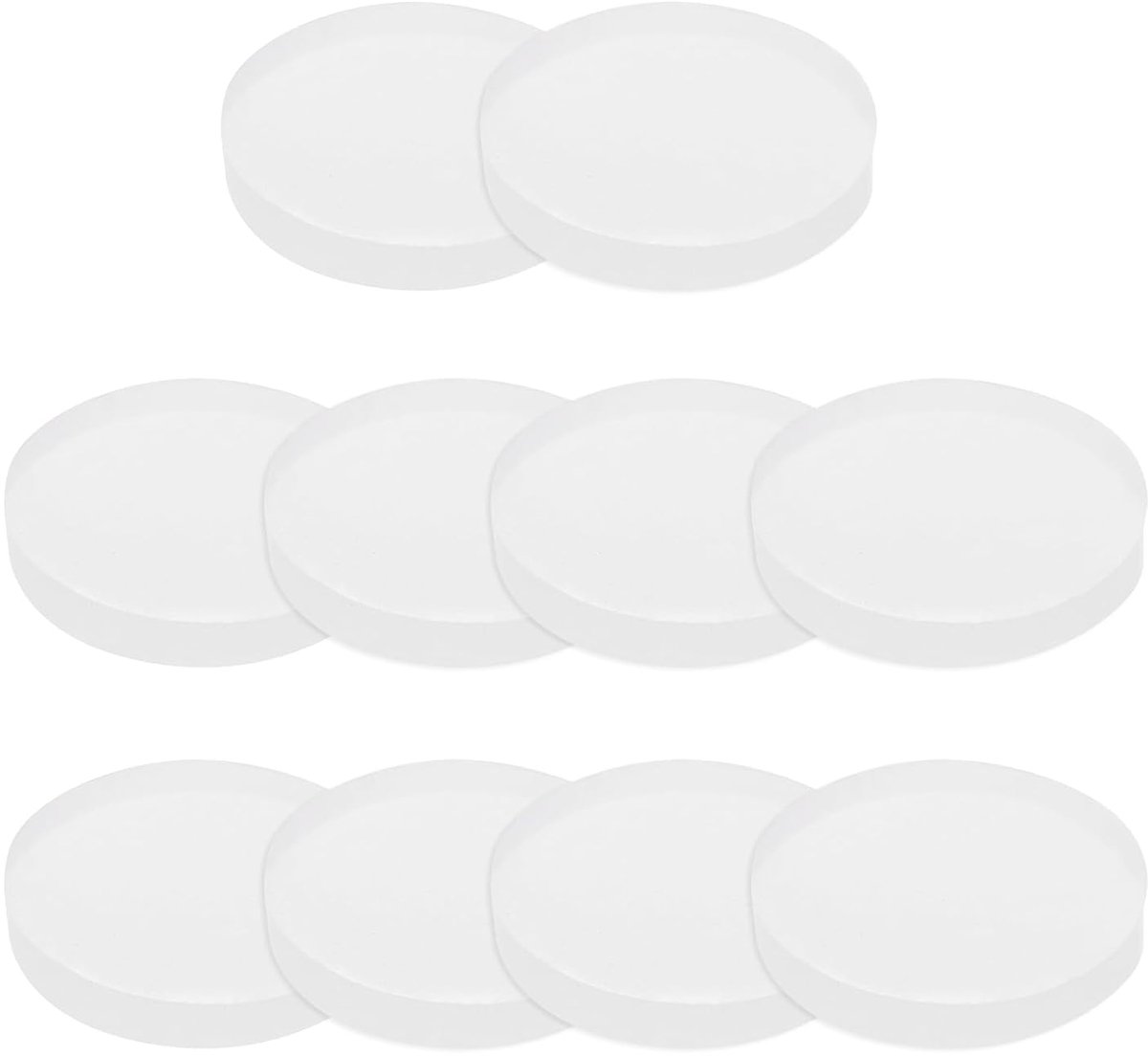 Vaste ronde siliconen rubberen platen, 10 stuks, 15 mm buitendiameter x 2 mm dik, ronde siliconen afdichting, bufferplaten voor doe-het-zelvers, industrie, anti-vibratie, antislip, doorzichtig