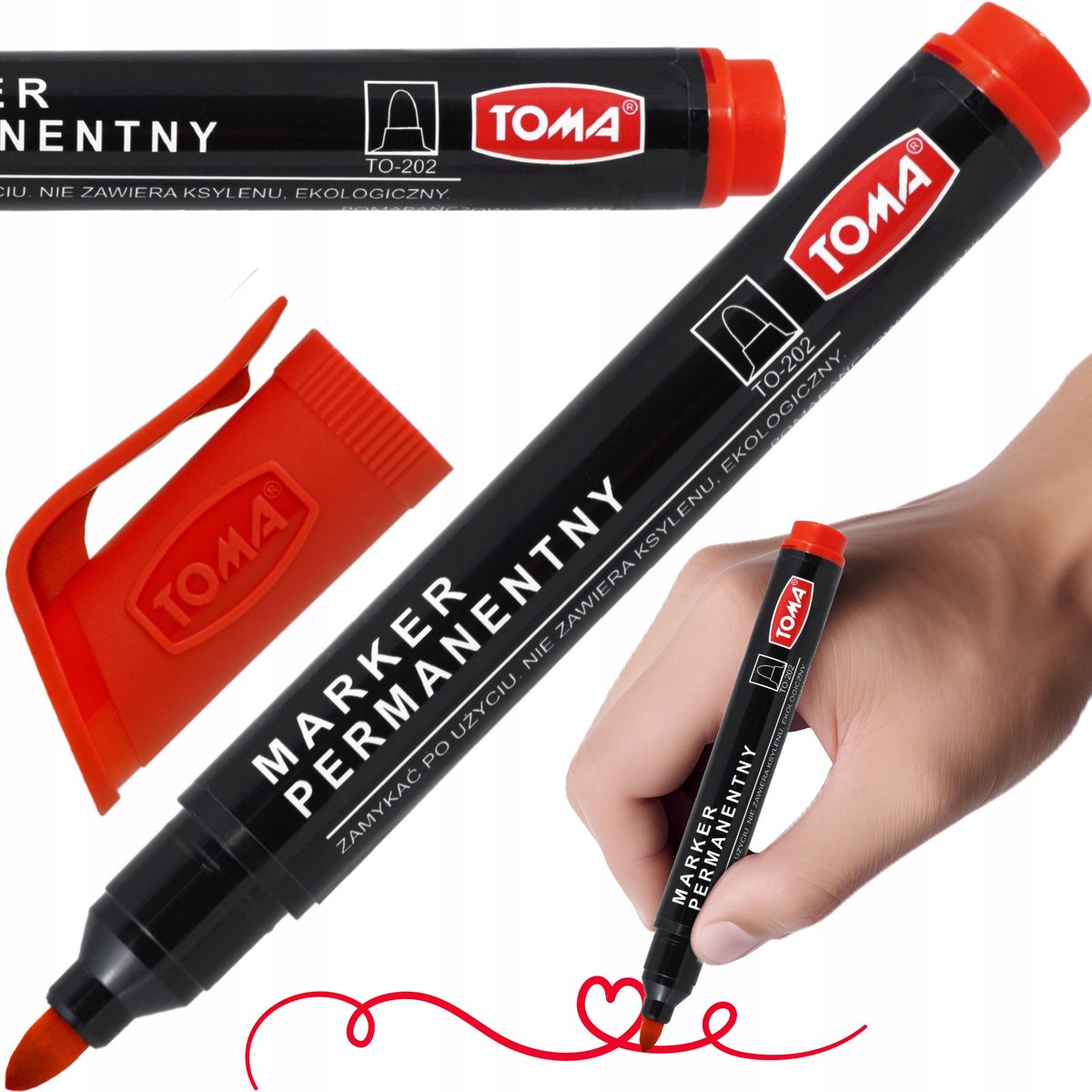 Toma Permanente Marker Rood 2,5mm - Voor Kantoor & School
