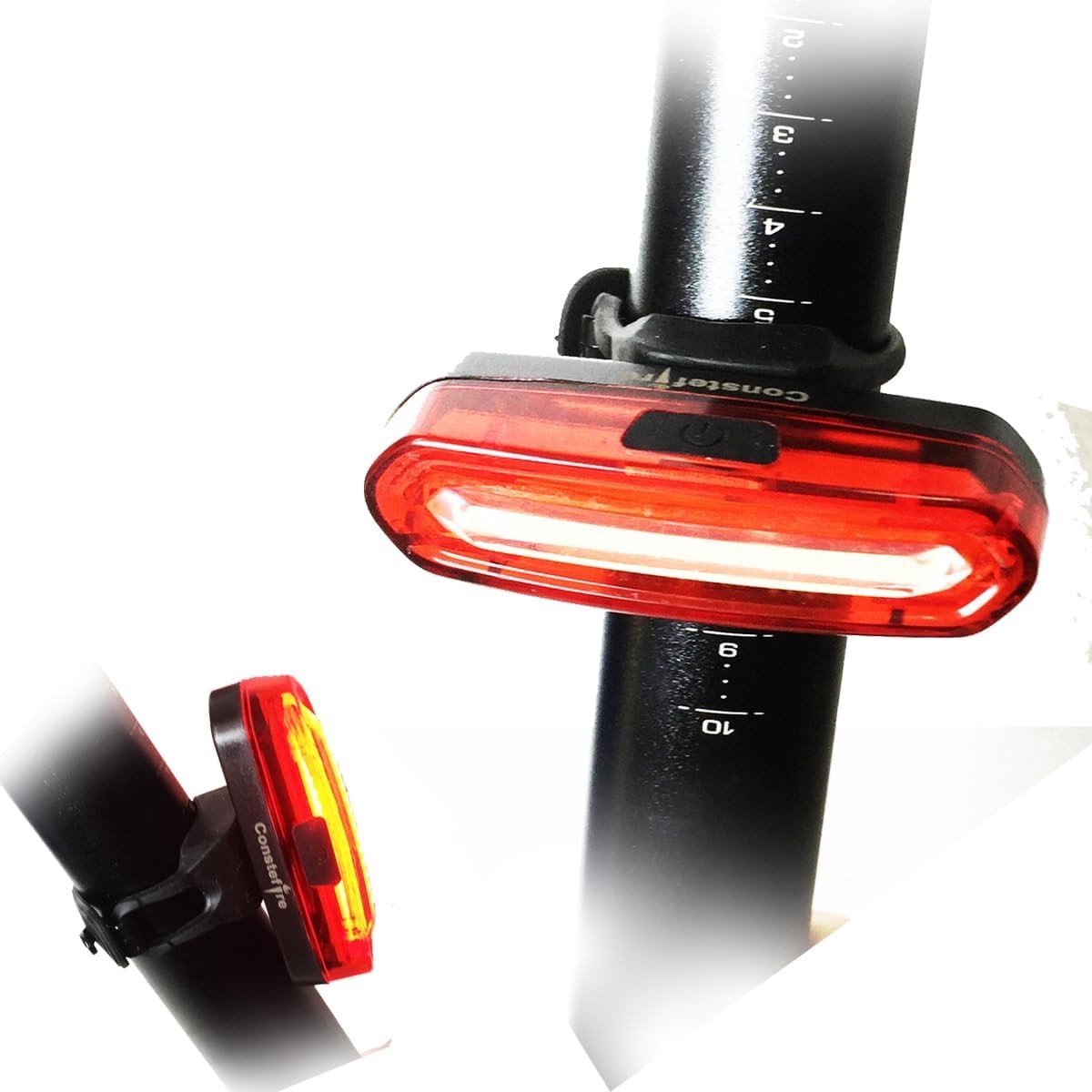 Led-achterlicht voor fiets - Rood - USB Oplaadbaar - 120 Lumen - Voor Racefietsen en Mountainbikes