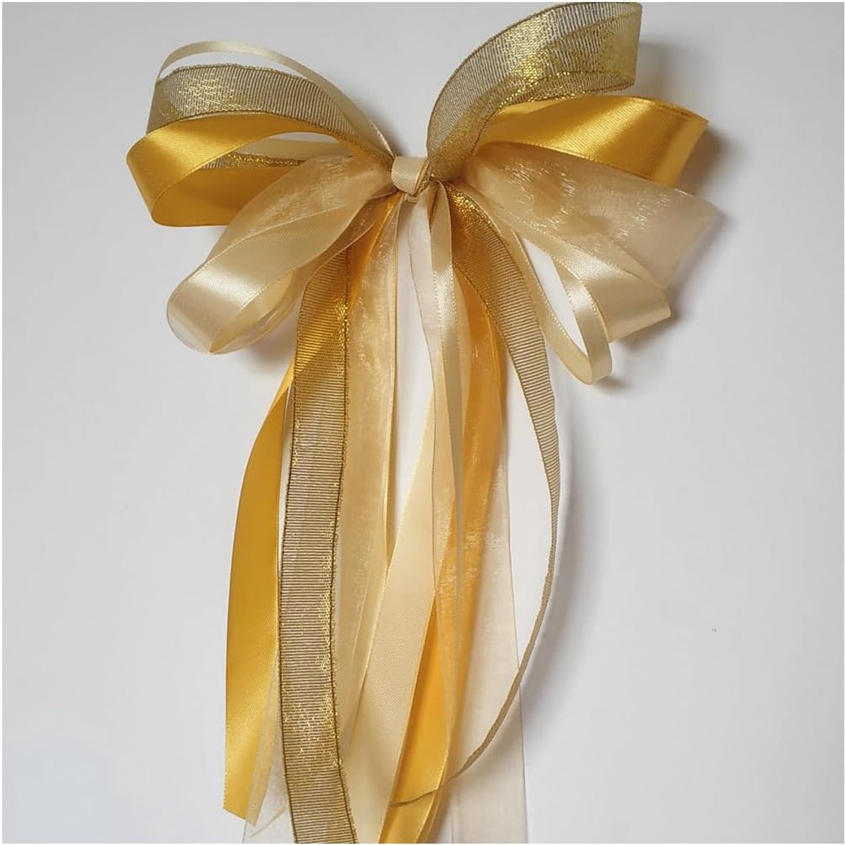 Strikken, 36 cm, antennestrikken, decoratiestrikken, autoversiering, bruiloftsauto, achteruitkijkspiegel, deurgreep, decoratieve strik, bruiloftsversiering, bruiloftsversiering