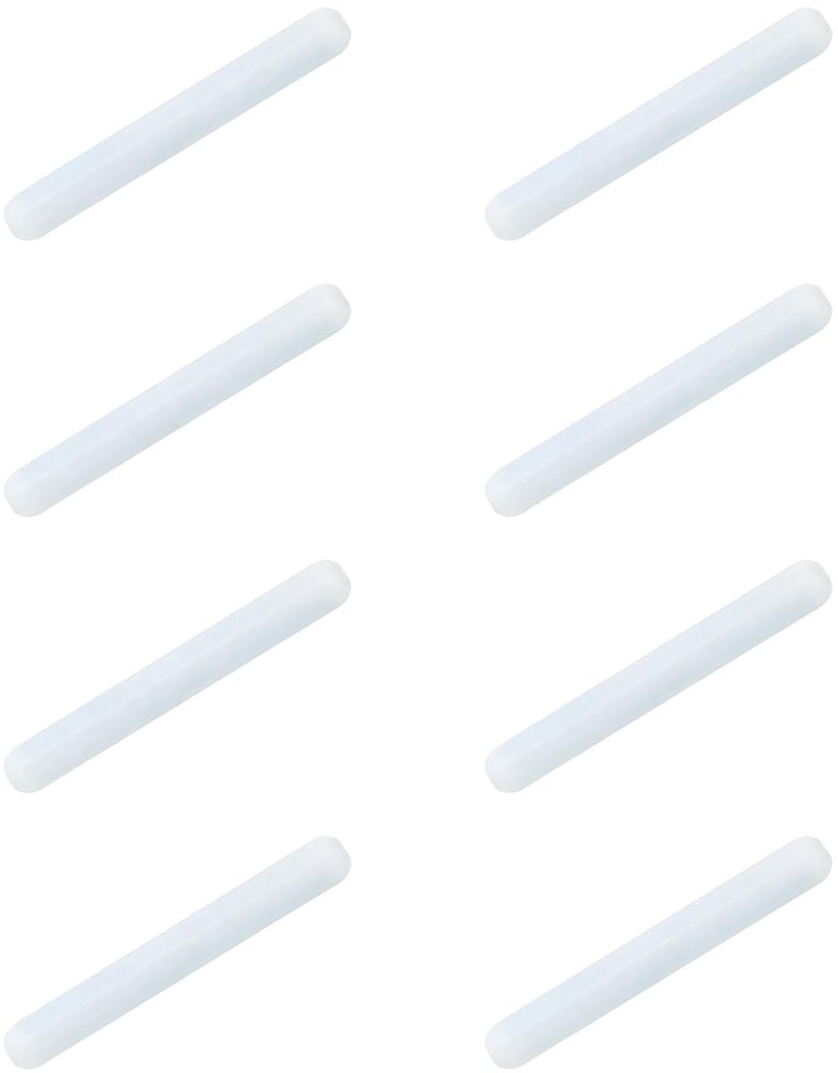 Magneetroerstaaf voor magneetroerder, cilindrische vorm, PTFE-coating, witte magneet, 50 mm/2 inch, 8 stuks voor laboratorium