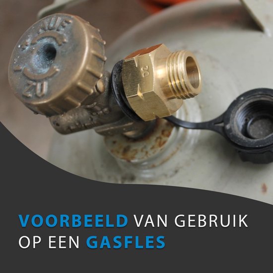 Elzusha - Adapter Set voor Gasflessen - 4-Delig Euro Vulset D1-D4 - Voor EU Gebruik — afbeelding 2