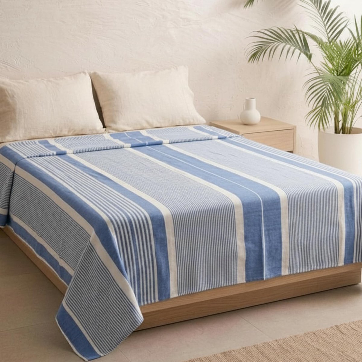 Elzusha - Lichte Zomer Dekbedsprei Dunne Frisse Zachte Plaid Blauw 170x260 cm