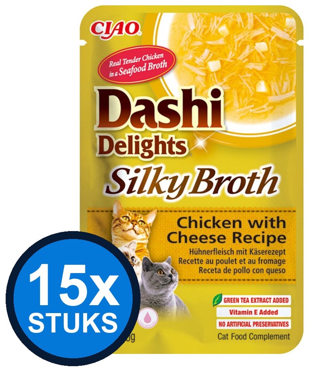 CIAO Ciao Dashi Delights silky broth cat chicken&cheese 40gr