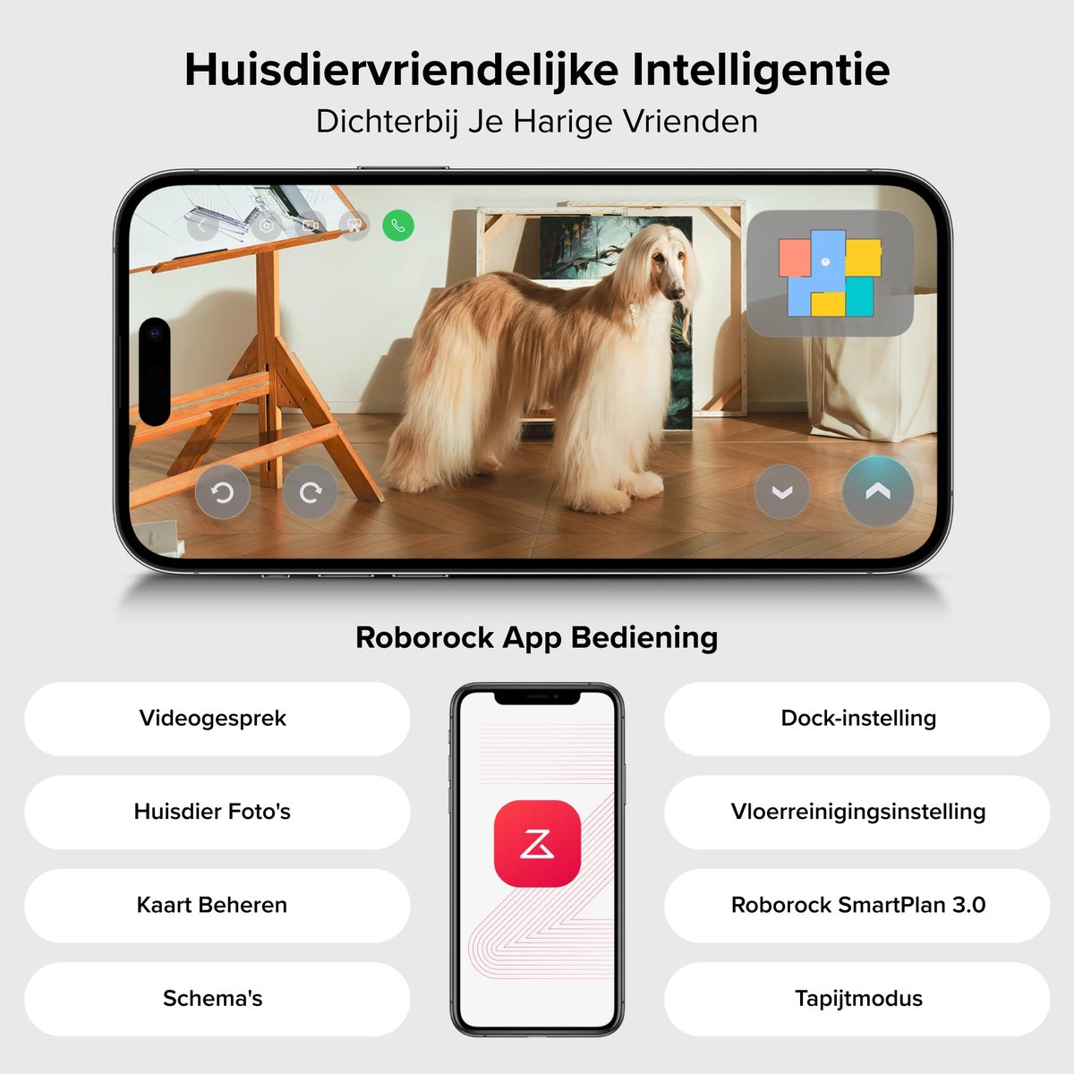 Roborock Qrevo Edge 2 Pro-Robotstofzuiger Met Dweilfunctie-7,98 cm Ultraslank Ontwerp-25.000 Pa-Antiklitsysteem-AI navigatie-100℃ Heetwaterwas-Automatisch legen & bijvullen-Zelfreinigend-Dweilverhoging-Uitschuifbare borstel/dweil-Huisdierenhaar thumbnail 6