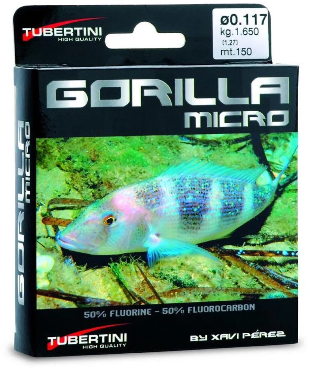 Tubertini Gorilla Micro Flurocarbon 150 M Transparant 0.136 mm