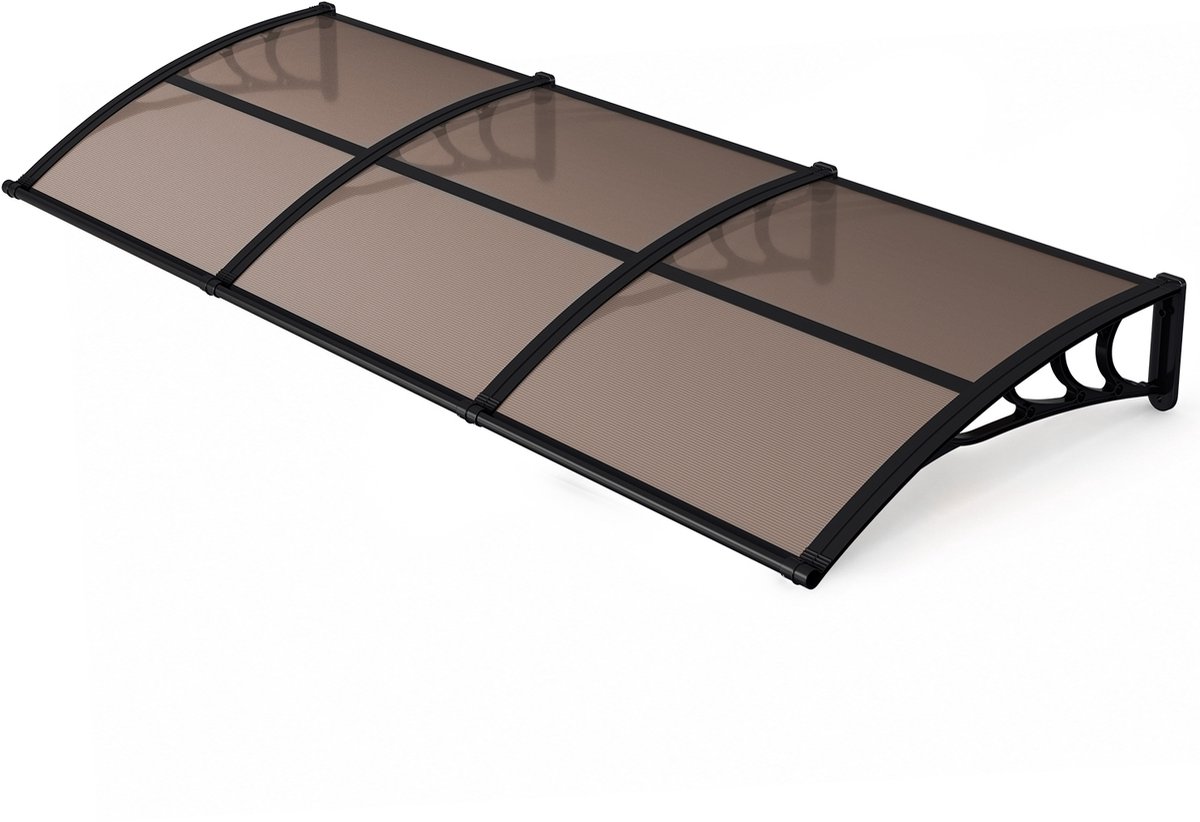 Deurafdak 300 x 100 cm - met waterafvoer - bruin