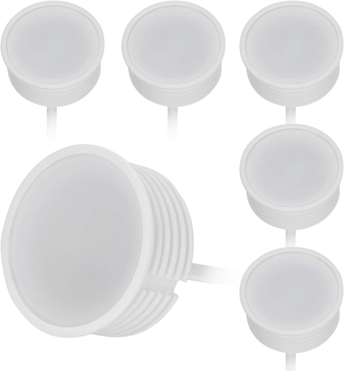 6x LED-module plat dimbaar 230V 5W voor inbouwspots MR16 warm wit 3000 K vervanging GU10 Ø 50 mm inbouwramen lamp