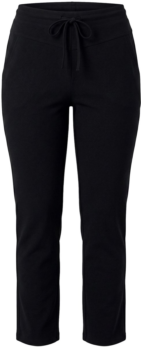 MIAMODA - Dames - 7/8 jersey-broek rechte pijpen elastische tailleband - Zwart - Maat 50