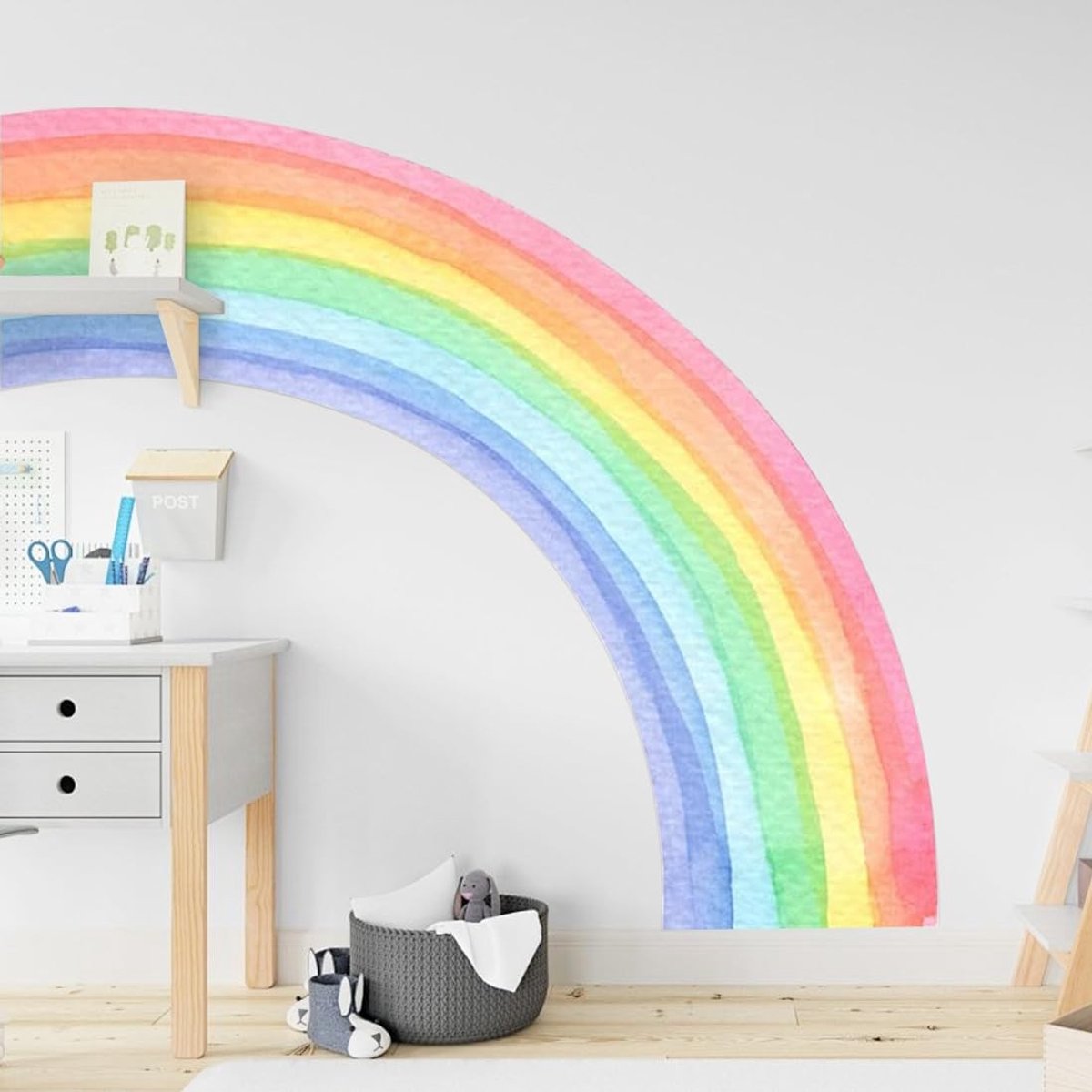 SolidKeus - Kleurrijke Regenboog Wandstickers voor Kinderen
