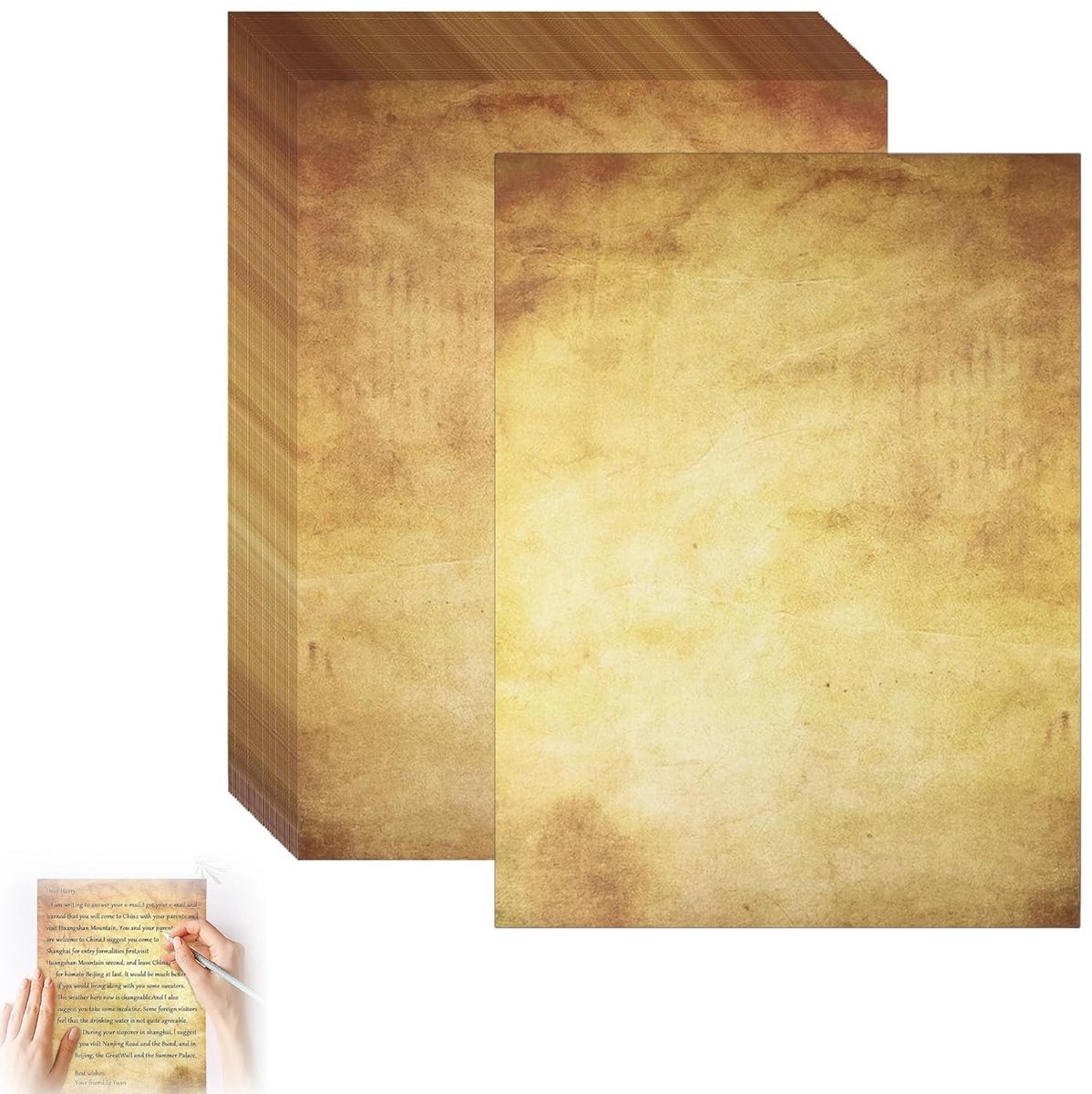 SolidKeus - Vintage Stationery Set van 50 Bladen voor Creatieve Projecten
