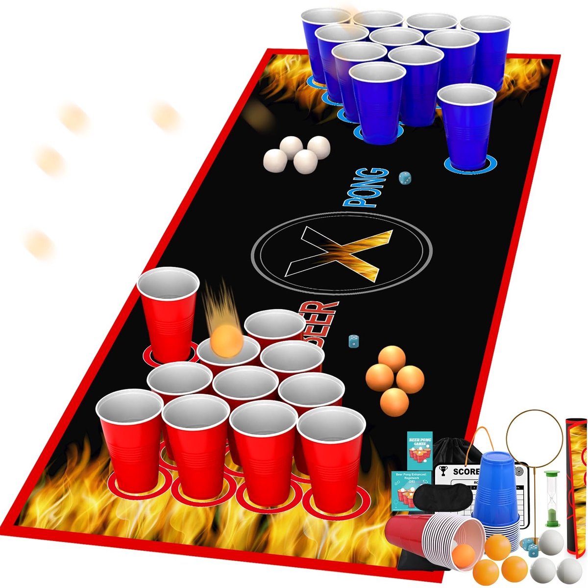 SolidKeus - Drinking Game Set met Beer Pong en 22 Cups