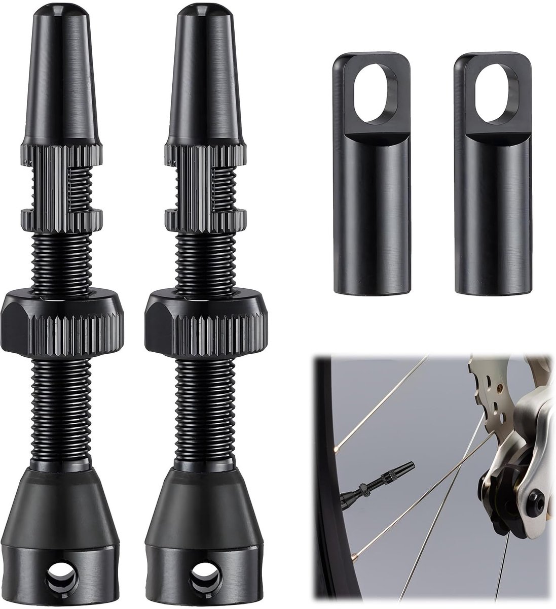 SolidKeus - Tubeless Ventielset voor Fietsen met Aluminium Alloy Ventielen