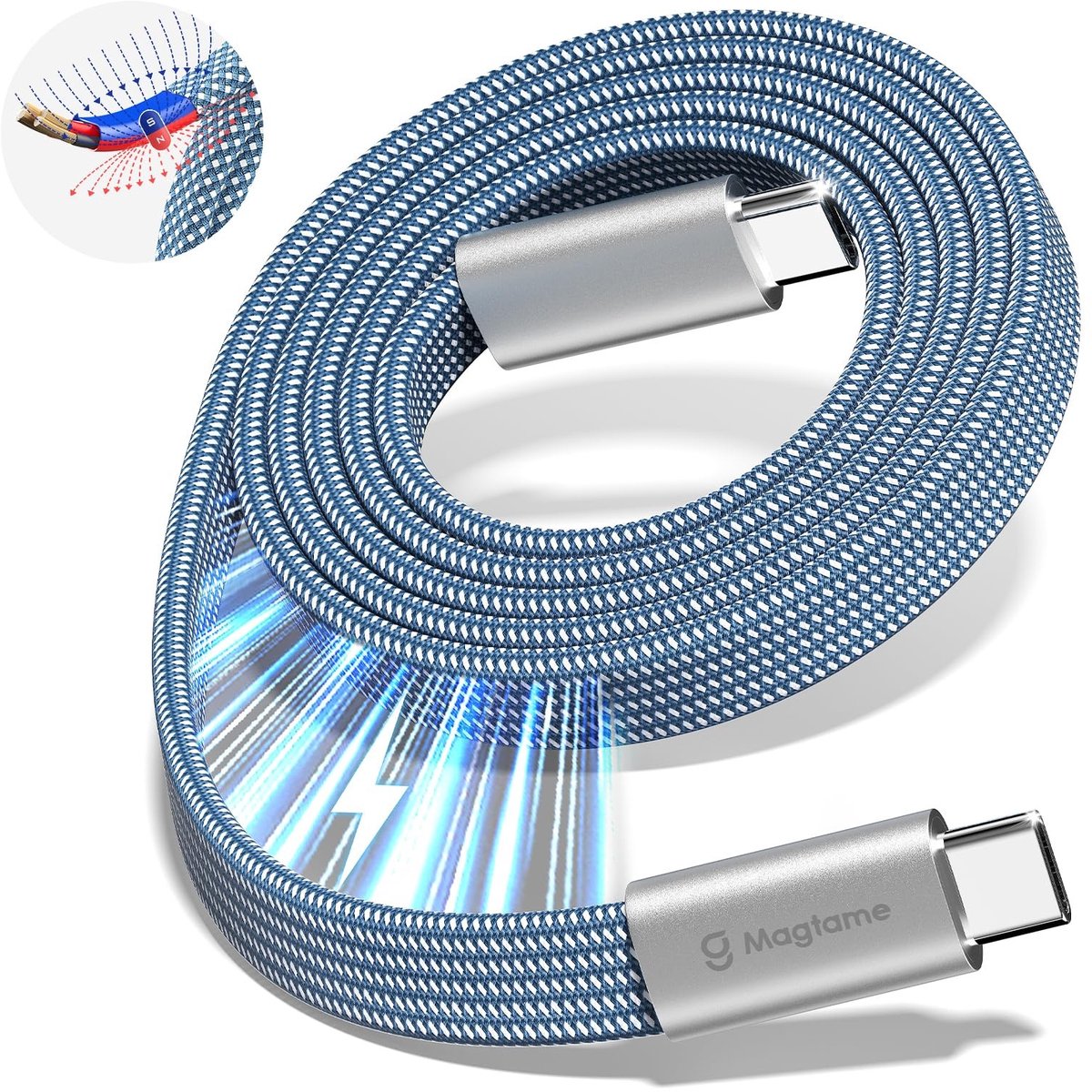 SolidKeus - Magnetische USB-C Oplaadkabel 240W met Snelle Oplaadfunctie