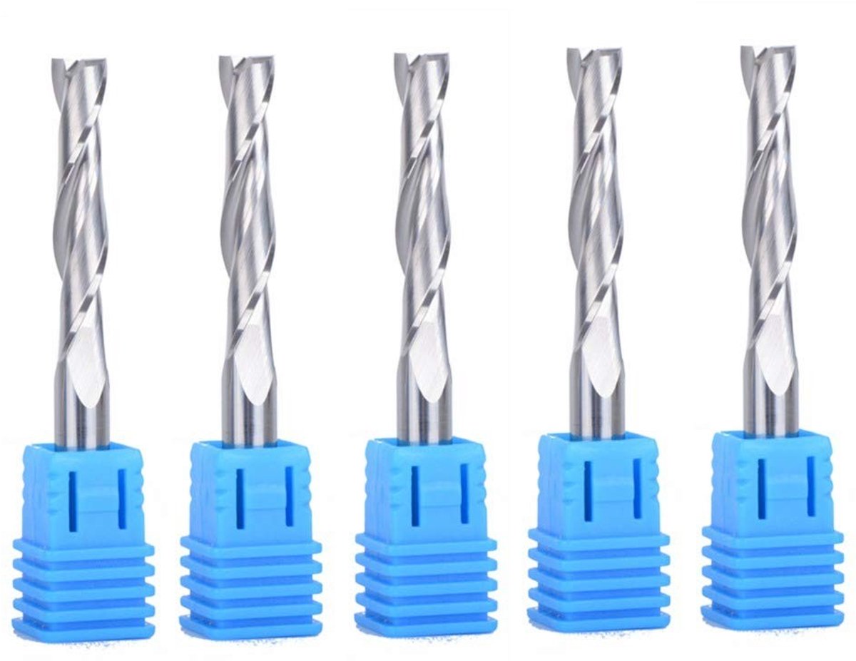 Carbide Freesbits Set van 5 Stuks, 6 mm x 32 mm, Voor Precisiefrezen en Houtbewerking