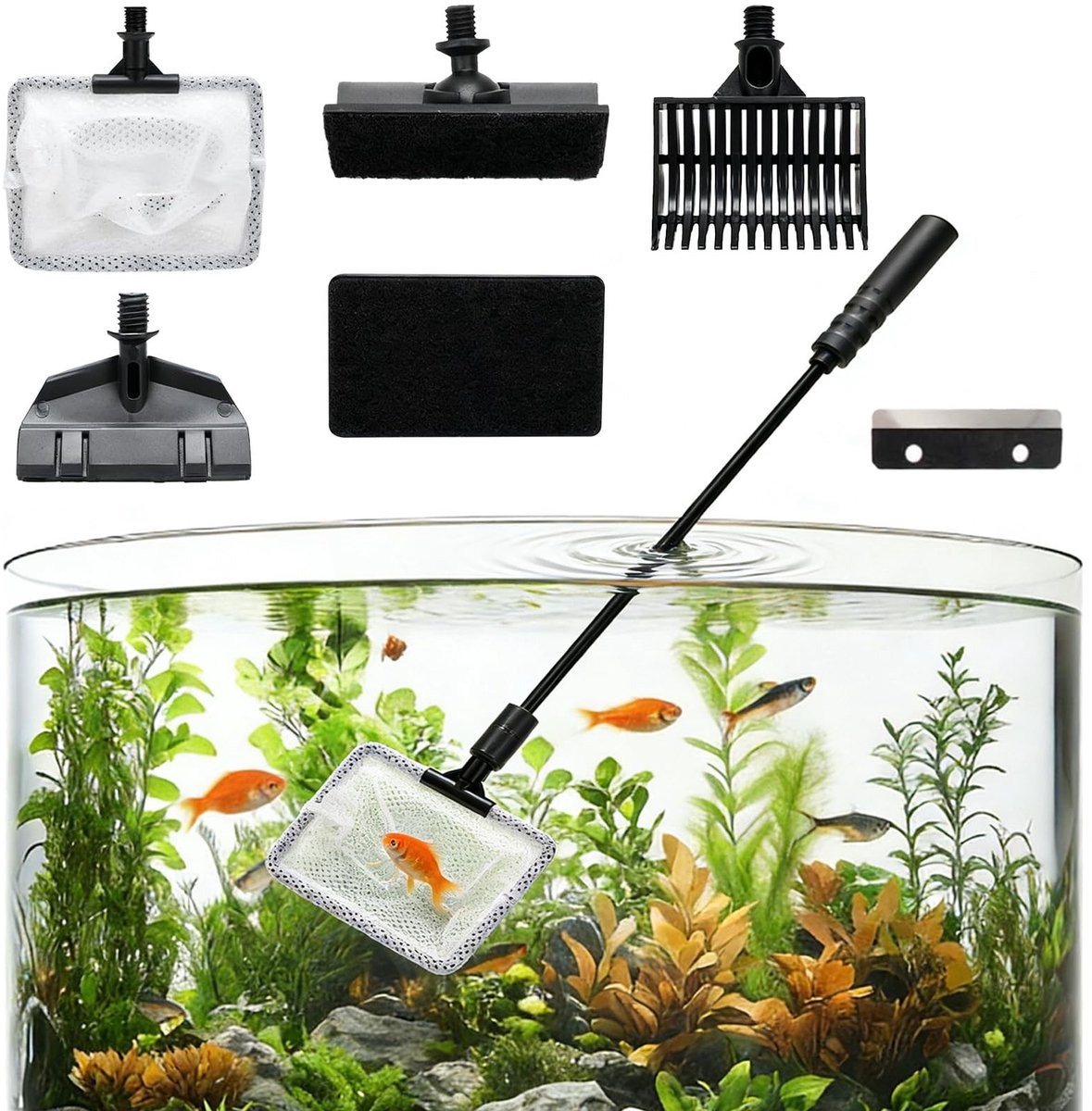 SolidKeus - 5-in-1 Aquariumreinigingsset voor Zoet- en Zeewater