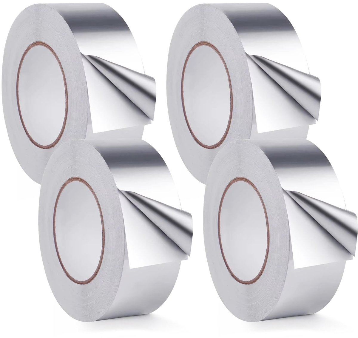 SolidKeus - Set van 4 Rollen Aluminium Plakband 50mm x 20m