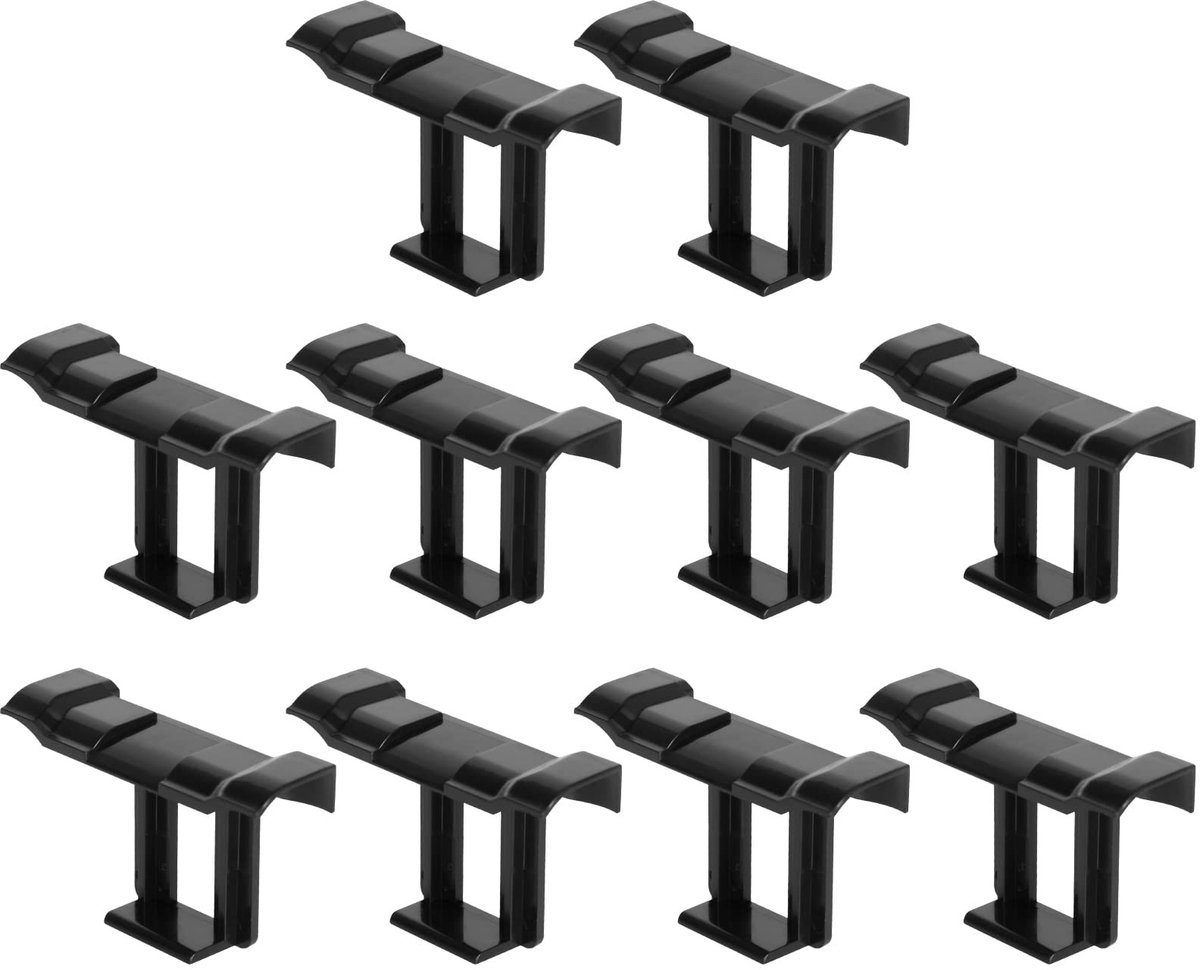 SolidKeus - 10 Stuks Drainageclips voor Zonnepanelen, Zwart