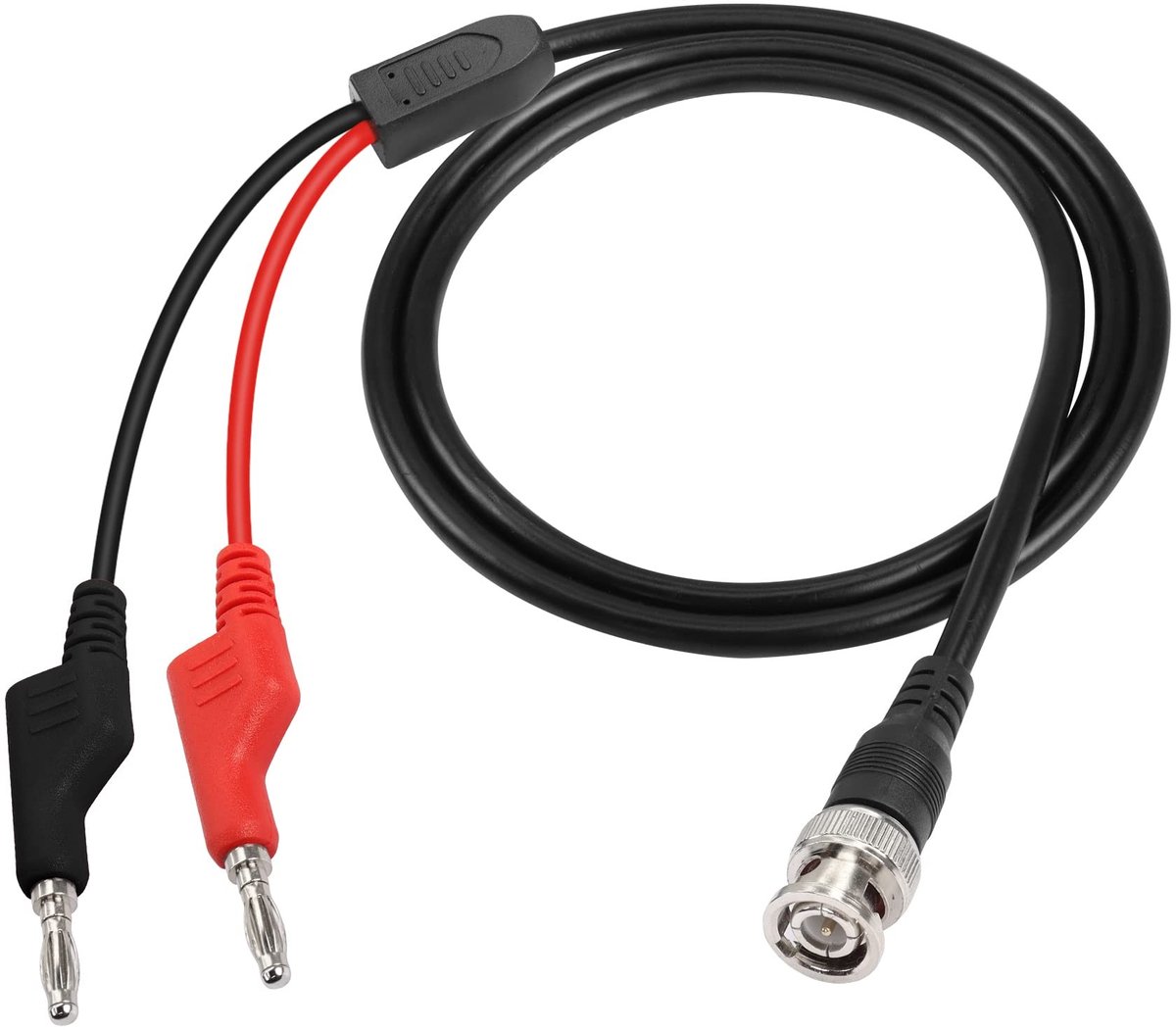 SolidKeus - Coaxiale BNC naar Dual Banana Plug Kabel 1.3m