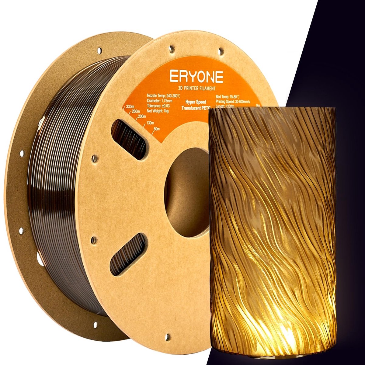 SolidKeus - PETG Filament 1.75mm voor 3D Printen, 1kg Spoel